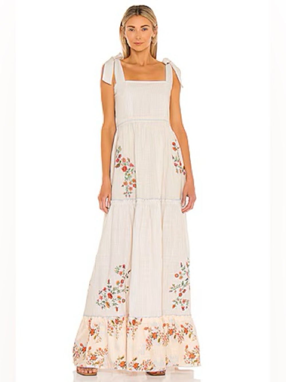 Agua Bendita Helina Sunbaze Maxi Dress Size Small